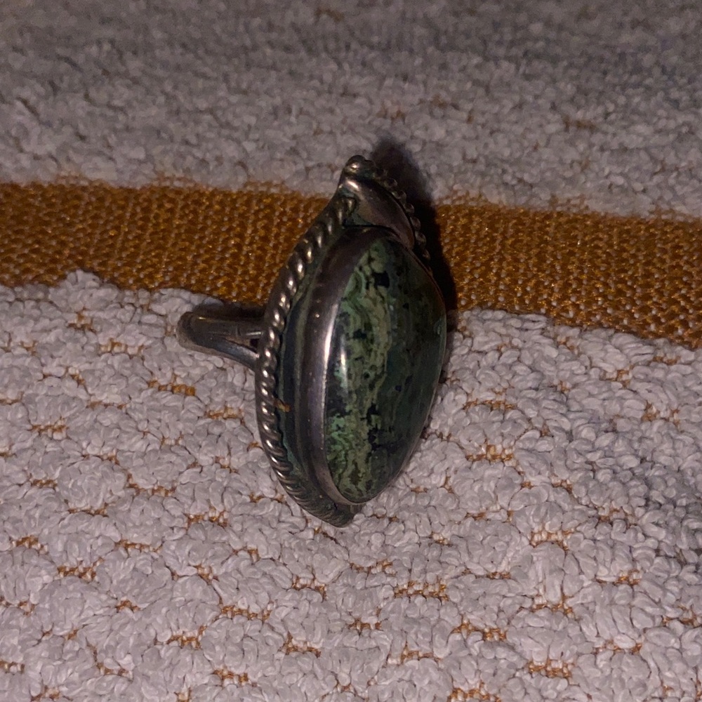 Jade Stone Ring - image 2
